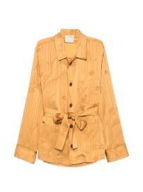 Forte Forte Belted Jacquard Jacket | Gold | FARFETCH at Farfetch